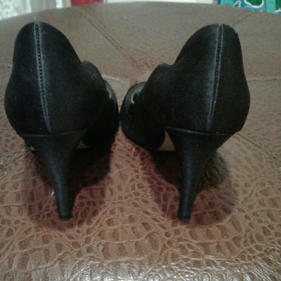 Black Open Toe Heels - Picture 2 of 3